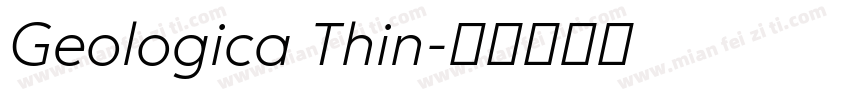 Geologica Thin字体转换